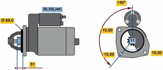 BOSCH 9 000 143 501 - Стартер autozip.com.ua