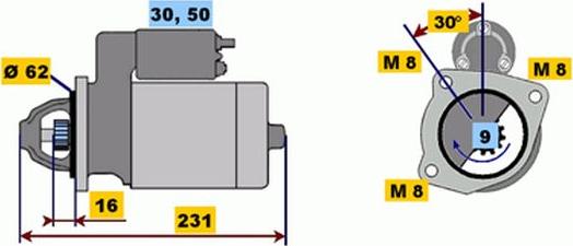 BOSCH 9 000 334 102 - Стартер відновлений autozip.com.ua