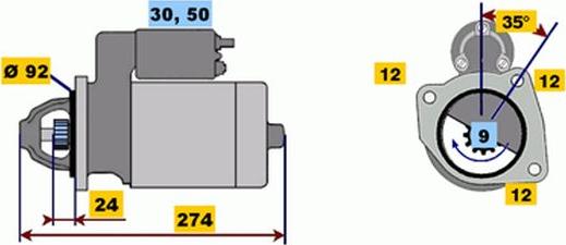 BOSCH 9 000 331 432 - Стартер autozip.com.ua