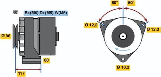 BOSCH 9 120 080 112 - Генератор autozip.com.ua