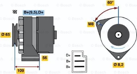 BOSCH 9 120 080 176 - Генератор autozip.com.ua