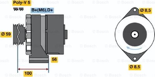 BOSCH 9 120 080 173 - Генератор autozip.com.ua