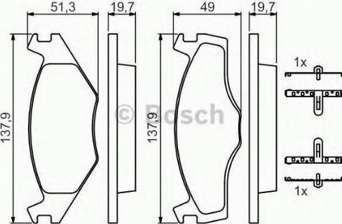 BOSCH 986468873 - Гальмівні колодки, дискові гальма autozip.com.ua