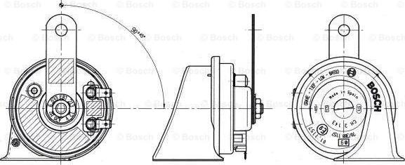 BOSCH 6 033 FB1 213 - Звуковий сигнал autozip.com.ua