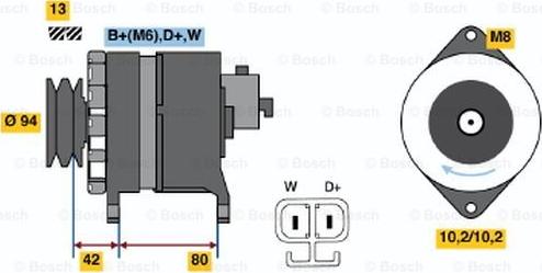 BOSCH 6 033 GB4 020 - Генератор autozip.com.ua