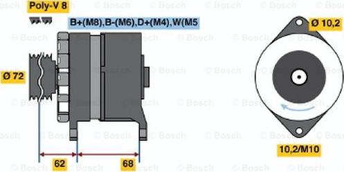 BOSCH 6 033 GB3 035 - Генератор autozip.com.ua