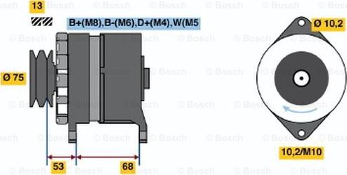 BOSCH 6 033 GB3 036 - Генератор autozip.com.ua