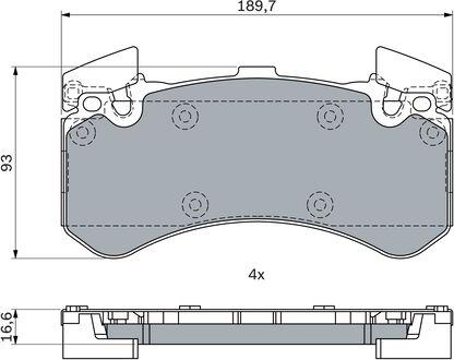 BOSCH 0 986 494 991 - Гальмівні колодки, дискові гальма autozip.com.ua