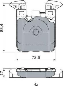 BOSCH 0 986 494 948 - Гальмівні колодки, дискові гальма autozip.com.ua