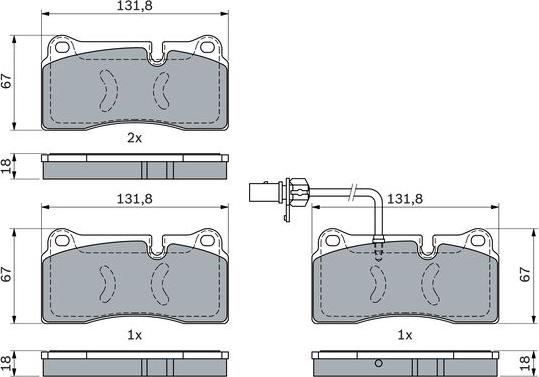 BOSCH 0 986 494 956 - Гальмівні колодки, дискові гальма autozip.com.ua