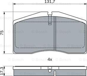 BOSCH 0 986 494 950 - Гальмівні колодки, дискові гальма autozip.com.ua