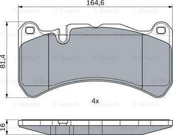 BOSCH 0 986 494 965 - Гальмівні колодки, дискові гальма autozip.com.ua