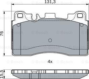 BOSCH 0 986 494 989 - Гальмівні колодки, дискові гальма autozip.com.ua