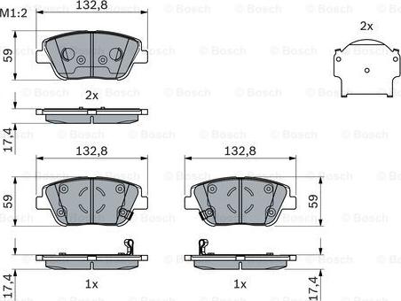 BOSCH 0 986 494 984 - Гальмівні колодки, дискові гальма autozip.com.ua