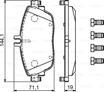 BOSCH 0 986 494 937 - Гальмівні колодки, дискові гальма autozip.com.ua