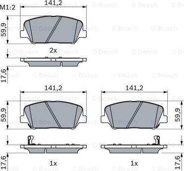 BOSCH 0 986 494 979 - Гальмівні колодки, дискові гальма autozip.com.ua