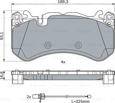 BOSCH 0 986 494 973 - Гальмівні колодки, дискові гальма autozip.com.ua