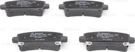 BOSCH 0 986 494 494 - Гальмівні колодки, дискові гальма autozip.com.ua