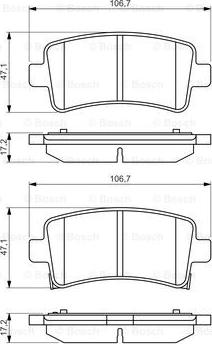 BOSCH 0 986 494 494 - Гальмівні колодки, дискові гальма autozip.com.ua