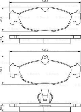 BOSCH 0 986 494 413 - Гальмівні колодки, дискові гальма autozip.com.ua