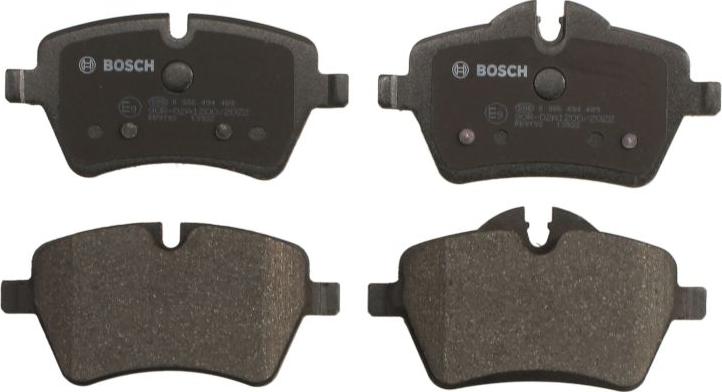 BOSCH 0 986 494 489 - Гальмівні колодки, дискові гальма autozip.com.ua