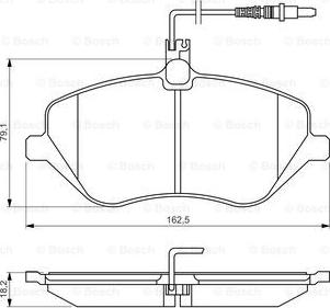 BOSCH 0 986 494 484 - Гальмівні колодки, дискові гальма autozip.com.ua