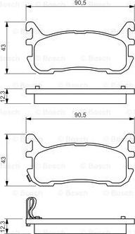 BOSCH 0 986 494 482 - Гальмівні колодки, дискові гальма autozip.com.ua