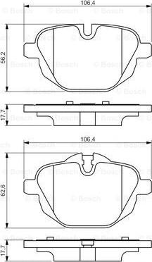 BOSCH 0 986 494 432 - Гальмівні колодки, дискові гальма autozip.com.ua