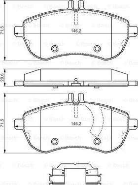 BOSCH 0 986 494 593 - Гальмівні колодки, дискові гальма autozip.com.ua