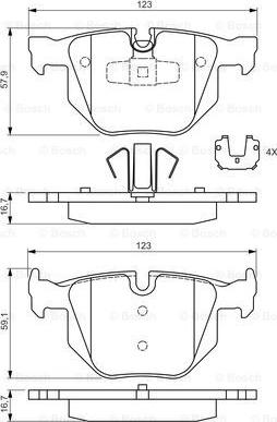 BOSCH 0 986 494 540 - Гальмівні колодки, дискові гальма autozip.com.ua