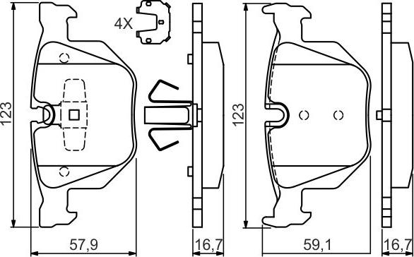 BOSCH 0 986 494 540 - Гальмівні колодки, дискові гальма autozip.com.ua