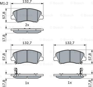 BOSCH 0 986 494 563 - Гальмівні колодки, дискові гальма autozip.com.ua