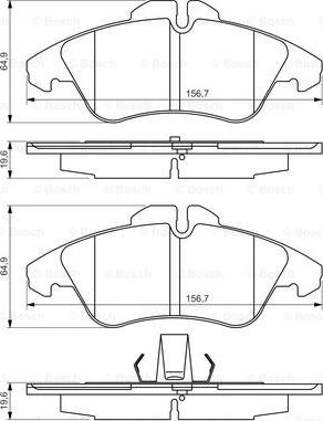 BOSCH 0 986 494 504 - Гальмівні колодки, дискові гальма autozip.com.ua