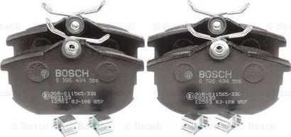 BOSCH 0 986 494 506 - Гальмівні колодки, дискові гальма autozip.com.ua