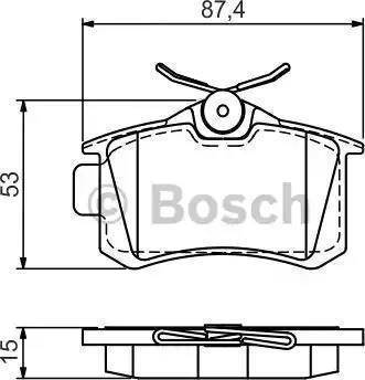 BOSCH 986566683 - Гальмівні колодки, дискові гальма autozip.com.ua