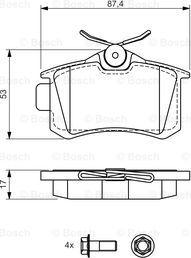 BOSCH 0 986 494 515 - Гальмівні колодки, дискові гальма autozip.com.ua