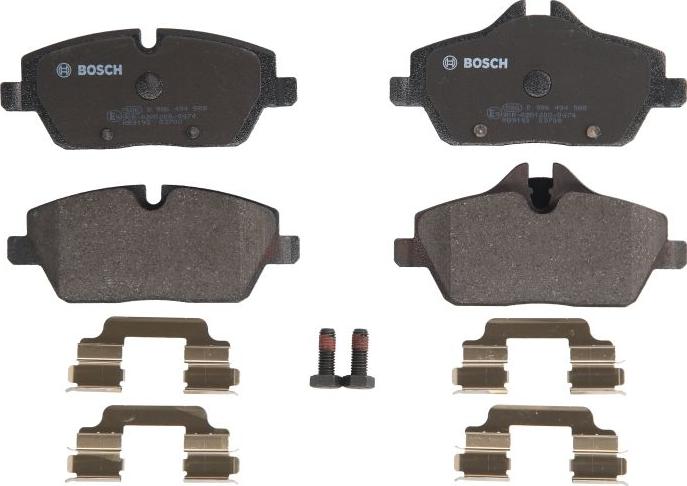 BOSCH 0 986 494 588 - Гальмівні колодки, дискові гальма autozip.com.ua