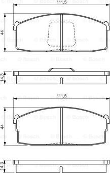 BOSCH 0 986 494 530 - Гальмівні колодки, дискові гальма autozip.com.ua