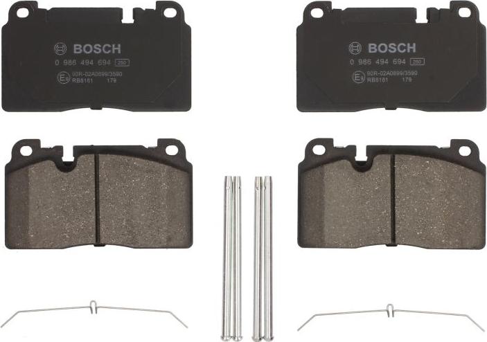 BOSCH 0 986 494 694 - Гальмівні колодки, дискові гальма autozip.com.ua