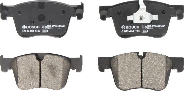 BOSCH 0 986 494 696 - Гальмівні колодки, дискові гальма autozip.com.ua