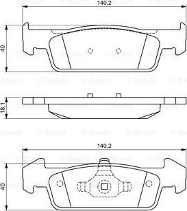 BOSCH 0 986 494 697 - Комплект гальмівних колодок з 4 шт. дисків autozip.com.ua