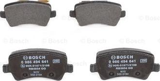 BOSCH 0 986 494 641 - Гальмівні колодки, дискові гальма autozip.com.ua