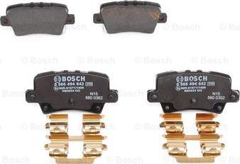 BOSCH 0 986 494 642 - Гальмівні колодки, дискові гальма autozip.com.ua