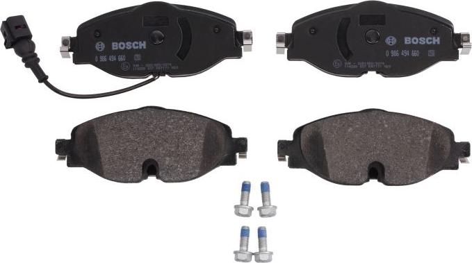BOSCH 0 986 494 660 - Гальмівні колодки, дискові гальма autozip.com.ua
