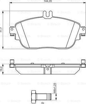 BOSCH 0 986 494 662 - Гальмівні колодки, дискові гальма autozip.com.ua