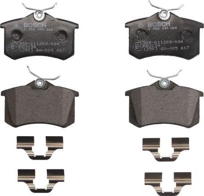 BOSCH 0 986 494 600 - Гальмівні колодки, дискові гальма autozip.com.ua