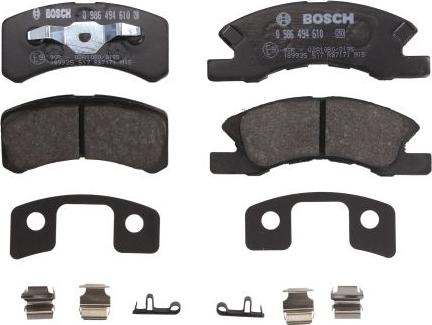 BOSCH 0 986 494 610 - Гальмівні колодки, дискові гальма autozip.com.ua