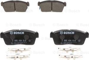 BOSCH 0 986 494 618 - Гальмівні колодки, дискові гальма autozip.com.ua