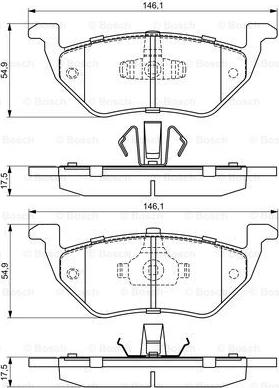 BOSCH 0 986 494 683 - Гальмівні колодки, дискові гальма autozip.com.ua