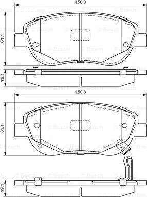 BOSCH 0 986 494 682 - Гальмівні колодки, дискові гальма autozip.com.ua